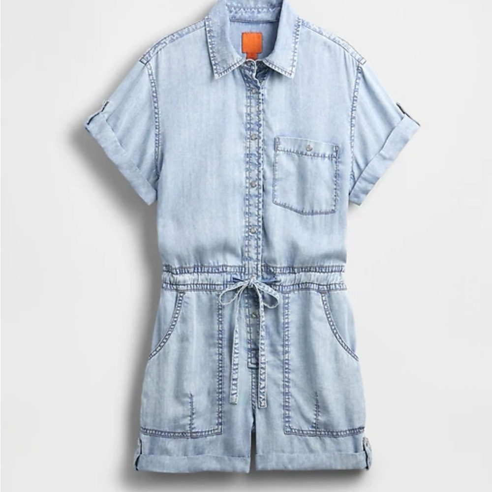 GAP Light Blue Denim Jumpsuit